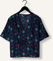Lilane ALIX THE LABEL Top LADIES WOVEN IKAT RUFFLE TOP Lilane ALIX THE LABEL Top LADIES WOVEN IKAT RUFFLE TOP - medium