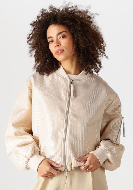Beige BEAUMONT Jack GOLDIE BOMBER JACKET - large