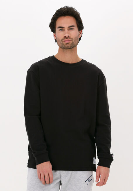Schwarze TOMMY JEANS Pullover TJM MINI WAFFLE SNIT - large