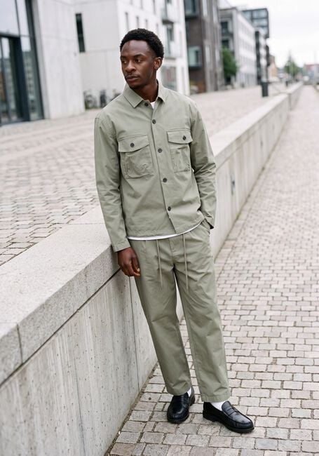 Khaki ANERKJENDT Weite Hose AKJAKOB COTTON PLEAT PANTS - large