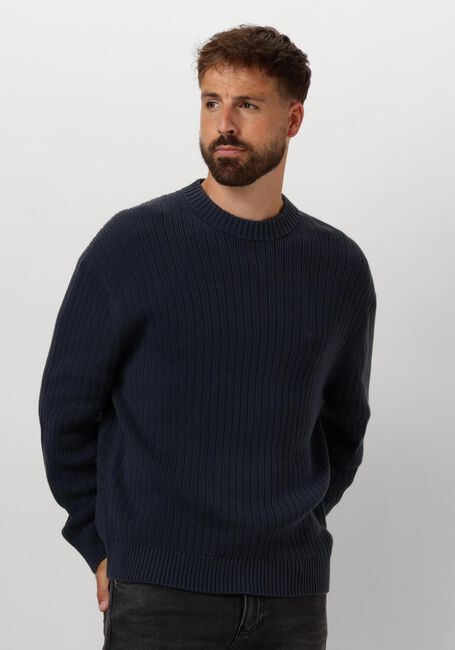 Dunkelblau CALVIN KLEIN Pullover LINEAR SWEATER - large