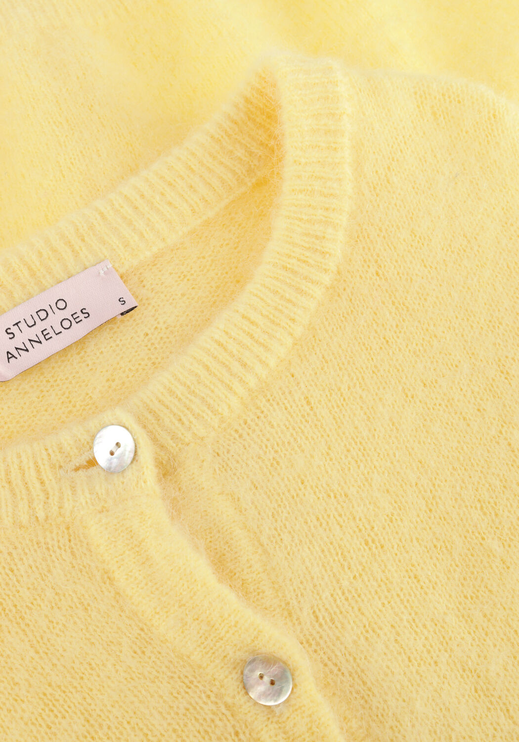 Gelbe STUDIO ANNELOES Pullover BIBI MOHAIR CARDIGAN - large