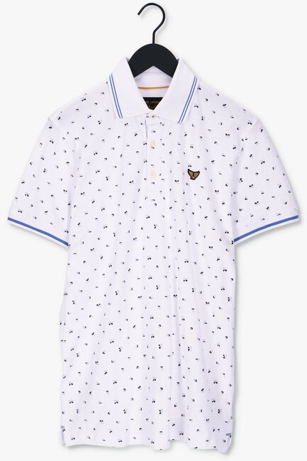 Weiße PME LEGEND Polo-Shirt SHORT SLEEVE POLO FINE PIQUE ALL OVER PRINT - large