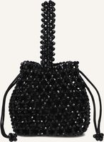 Schwarze HVISK Umhängetasche POKE BEADS - medium