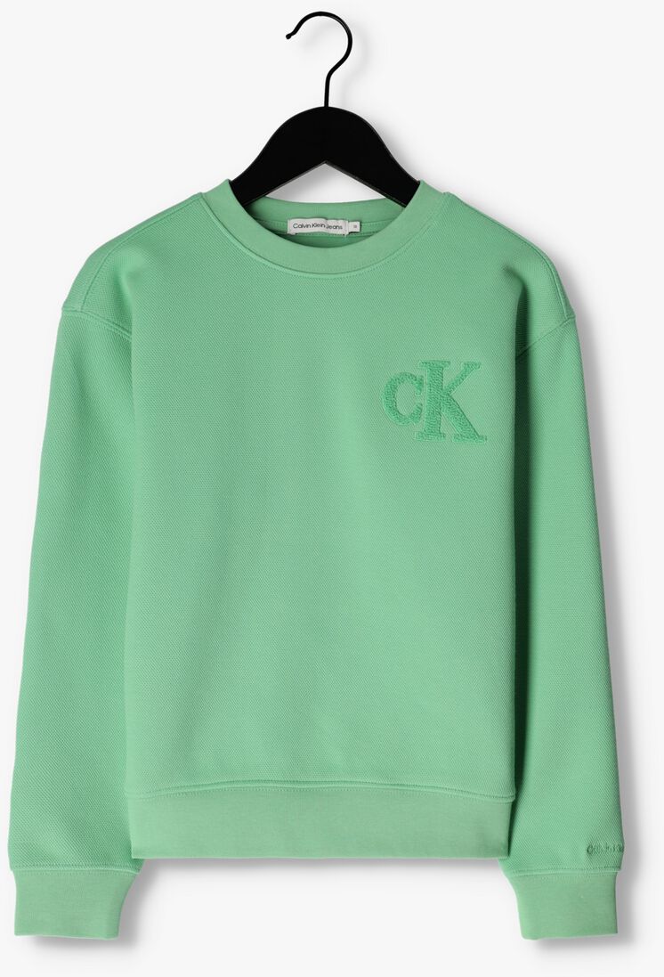 grüne calvin klein sweatshirt interlock pique sweatshirt
