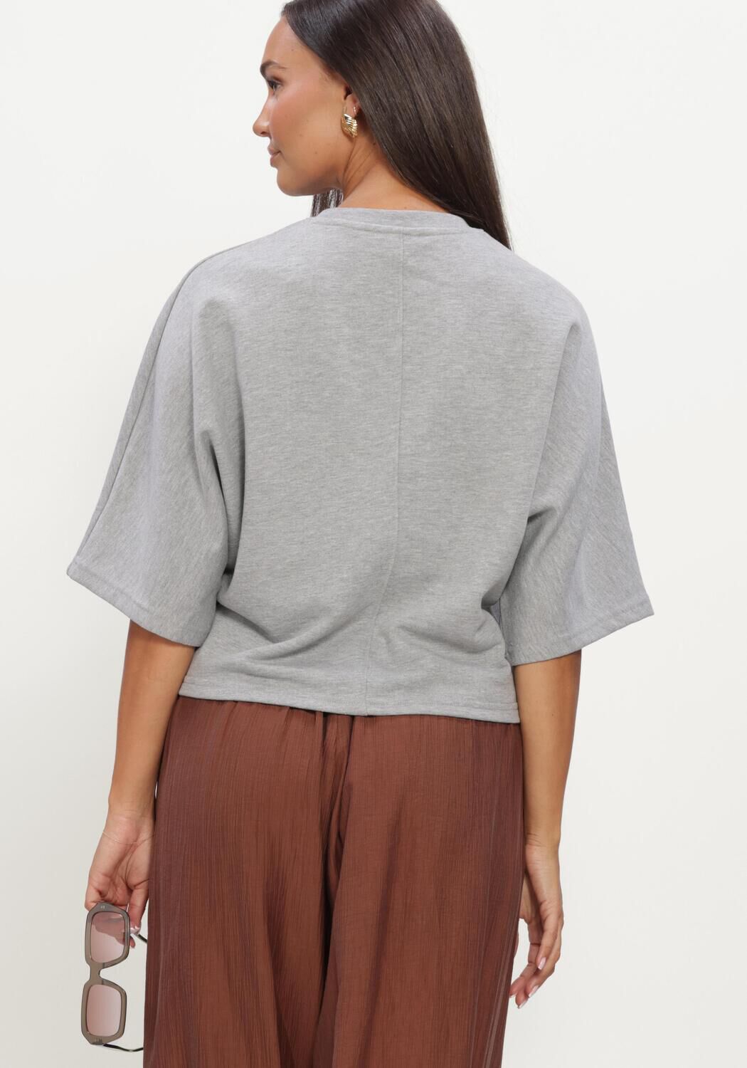 Graue DANTE6 Pullover & Cardigans DEVON WASHED BATWING SWEAT - large