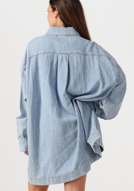 Blaue 7 FOR ALL MANKIND Minikleid OVERSHIRT DRESS - large