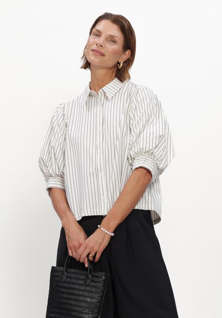 Ecru NEO NOIR Blusen ETTA SLIM STRIPE SHIRT - large