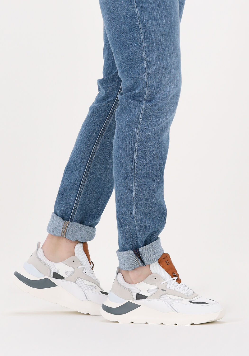 Wei&szlig;e D.A.T.E Sneaker Low FUGA HEREN - large