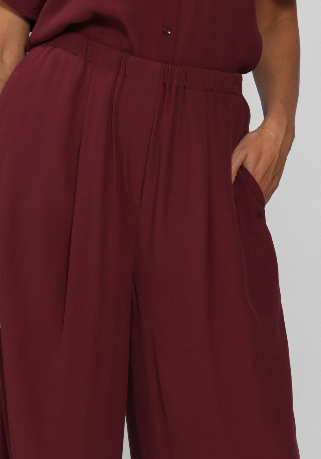 Bordeaux BY-BAR Weite Hose BENJI VISCOSE PANTS - large
