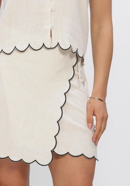 Beige OBJECT Kurze Hosen OBJSANNE MW WRAP SHORT SKIRT - large