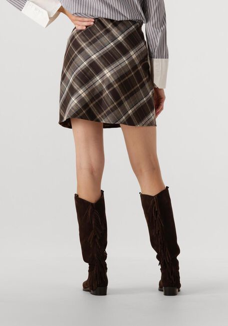 Braune NEO NOIR Minirock LUNNA CHECK SKIRT - large