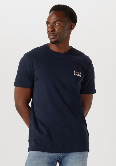 Dunkelblau PURE PATH T-shirt REGULAR FIT CREWNECK SS T-SHIRTS - large