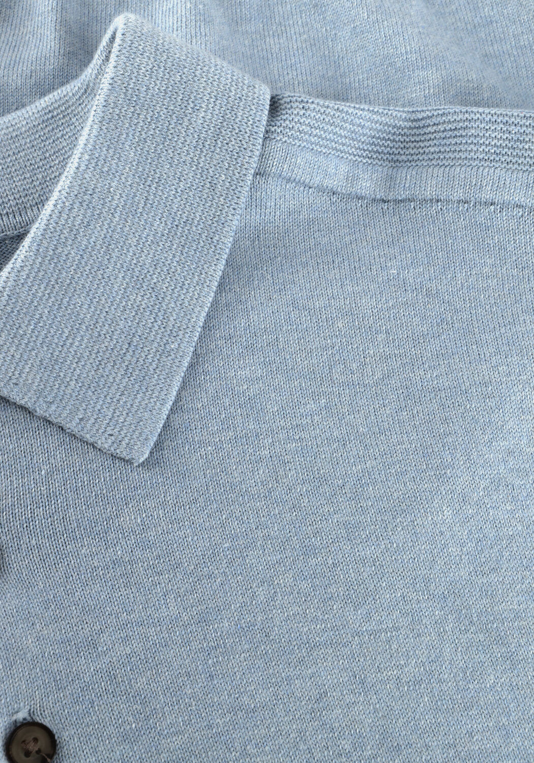 Blaue SELECTED MEN Polo-Shirt SLHBERG SS KNIT POLO NOOS - large