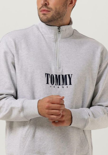 Graue TOMMY JEANS Pullover TJM RLXD AUTHENTIC HALF ZIP - large