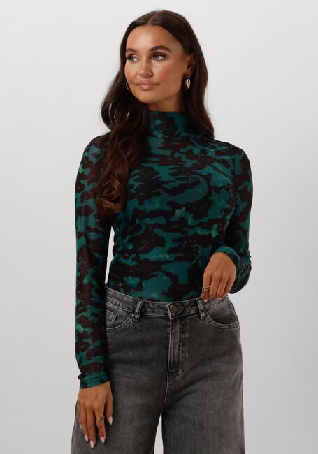 Grüne POM AMSTERDAM Top TURTLENECK - CAMO TEAL GREEN - large