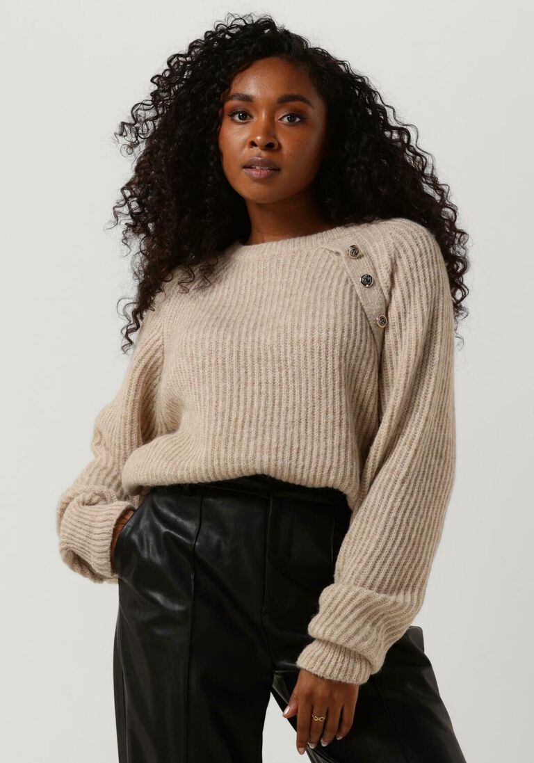 ecru notre-v pullover knit button nv-azra OE7690