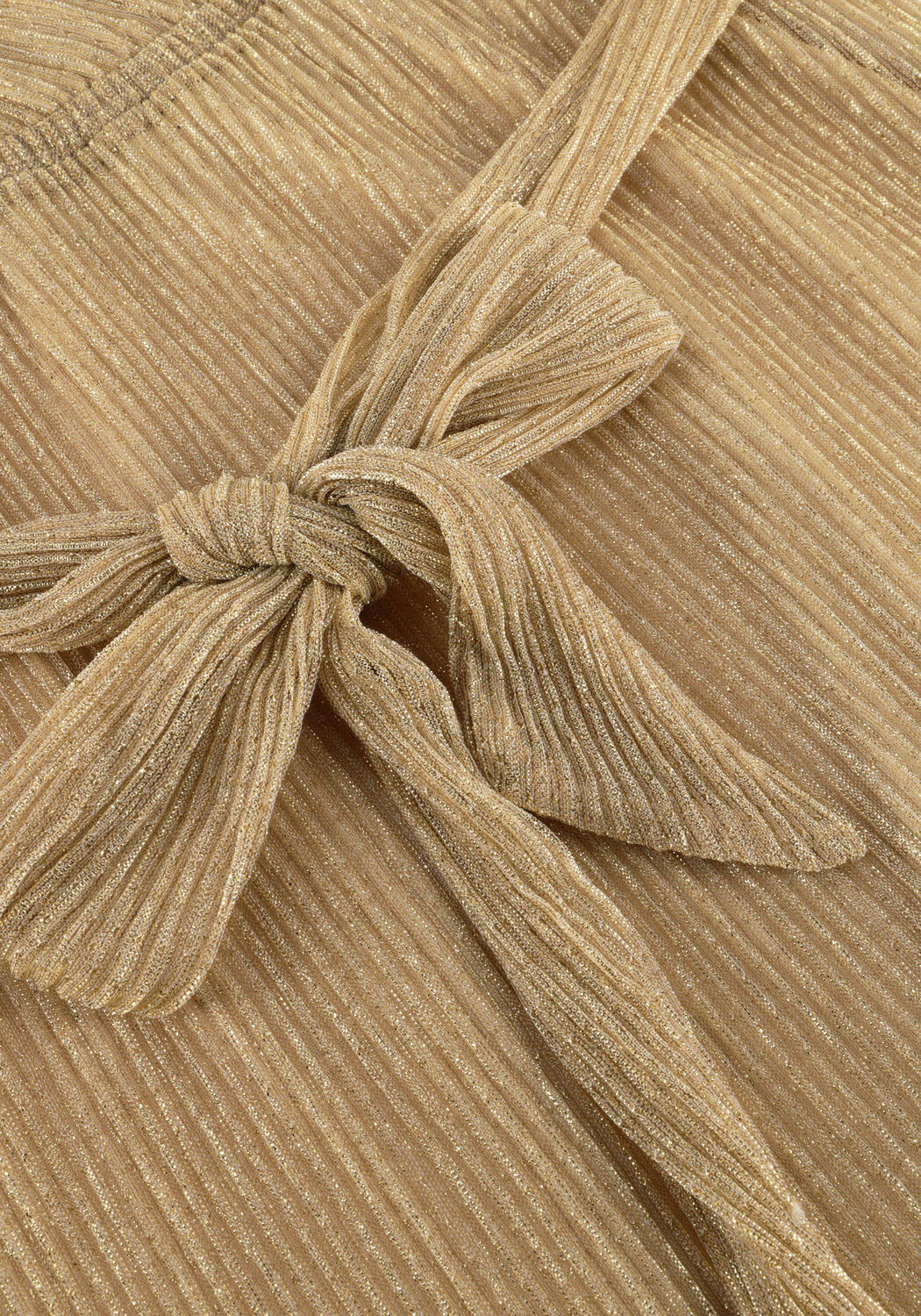 Goldfarbene FREEBIRD Minikleid F-JER-PLISSE-LUREX-26-1 - large