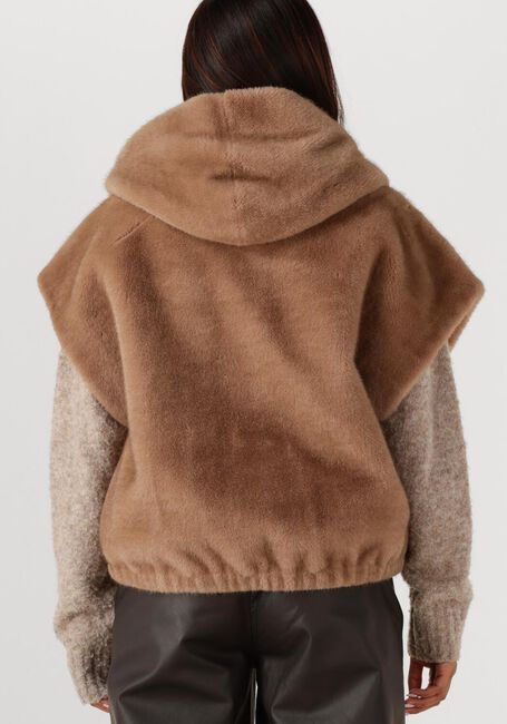 Braune STUDIO AR Fake-Fur-Jack OLENA - large
