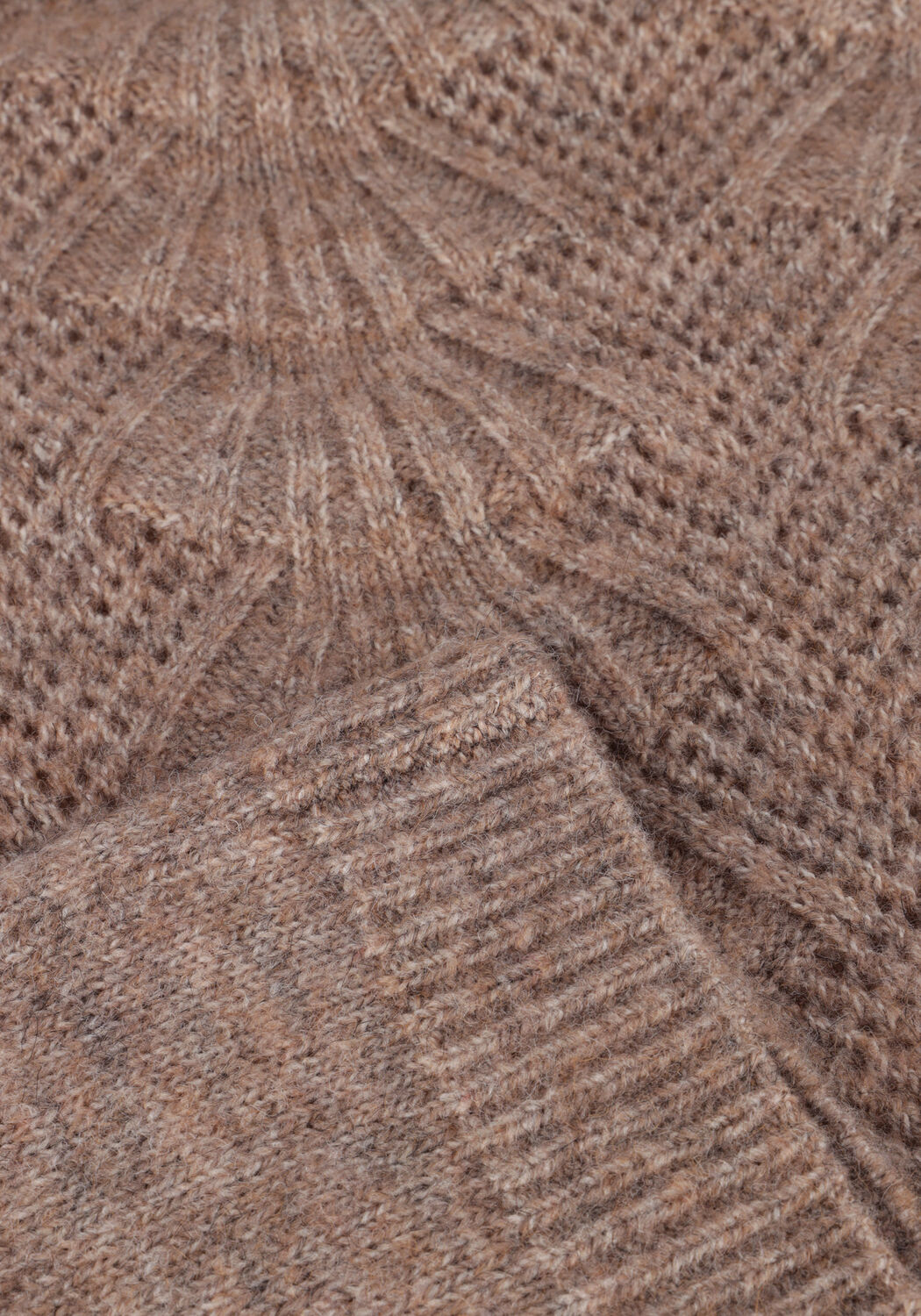 Braune OBJECT Pullover OBJFLORA RE L/S KNIT PULLOVER - large