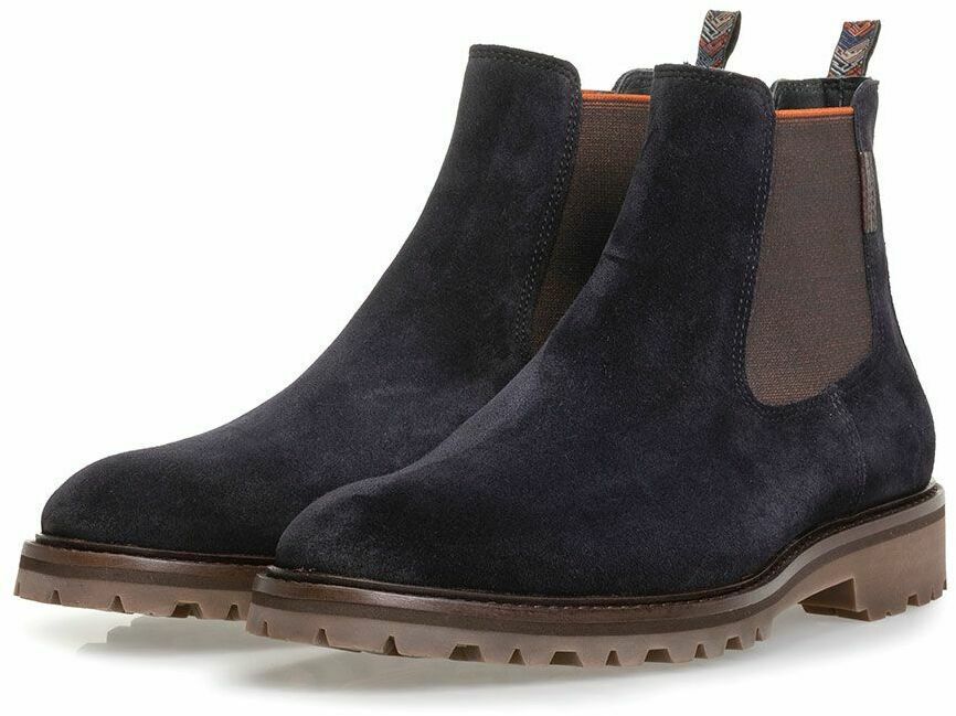 Blaue FLORIS VAN BOMMEL Ankle Boots SFM-60018 STURDI - large