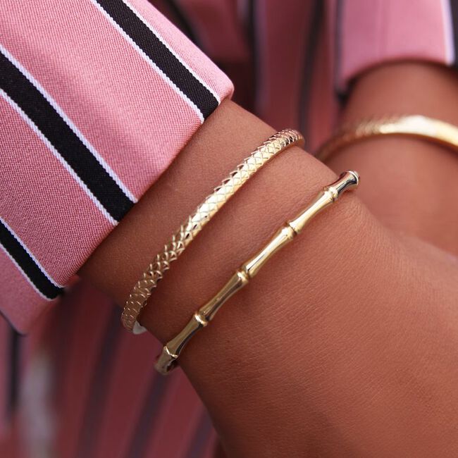 Goldfarbene MY JEWELLERY Armbänder BANGLE BAMBOE Goldfarbene MY JEWELLERY Armbänder BANGLE BAMBOE - large