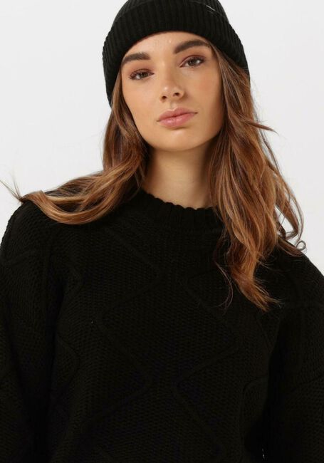 Schwarze OBJECT Pullover HARVEY L/S KNIT - large