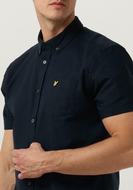 Dunkelblau LYLE & SCOTT Casual-Oberhemd COTTON SLUB SHORT SLEEVE SHIRT - large