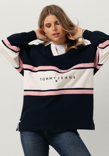 Dunkelblau TOMMY JEANS Polo-Shirt TJW COLORBLOCK RUGBY - large