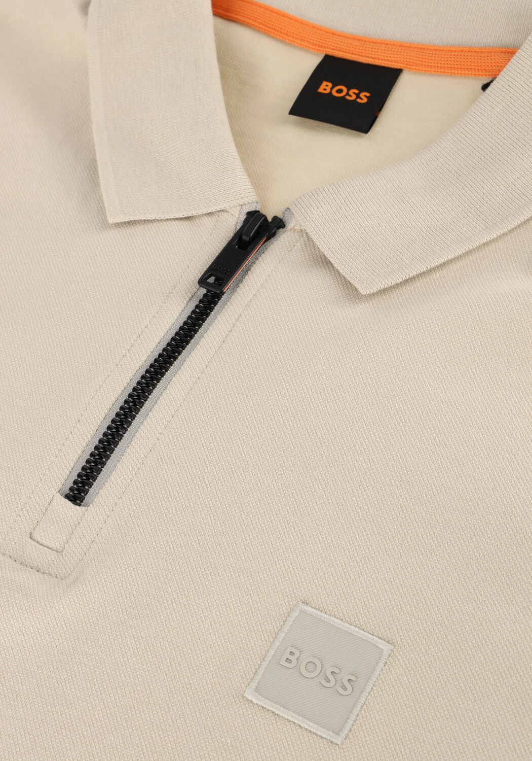 Beige BOSS ORANGE Polo-Shirt PASSERZIP - large