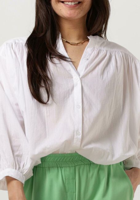 Weiße SUMMUM Blusen BLOUSE COTTON VOILE - large