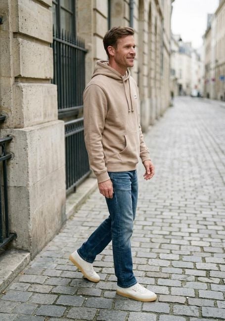 Sand TOMMY JEANS Sweatshirt TJM REG BADGE HOODIE EXT - large
