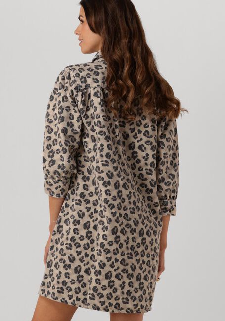 Braune BY-BAR Midikleid FLYNTH CHEETAH DRESS - large