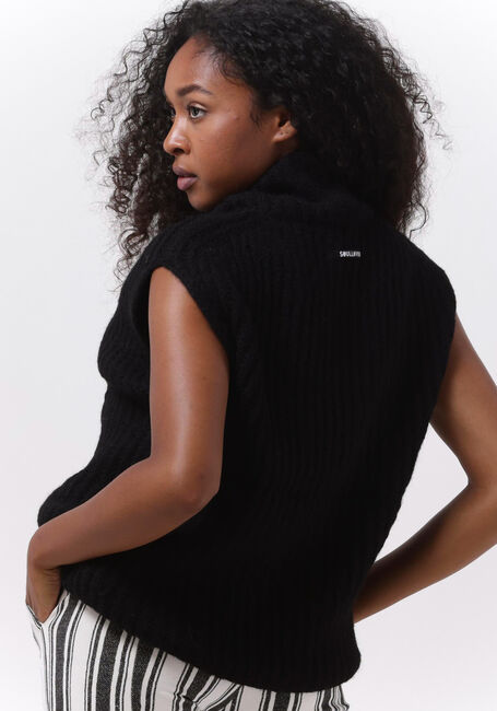 Schwarze 10DAYS Spencer TURTLE NECK VEST - large