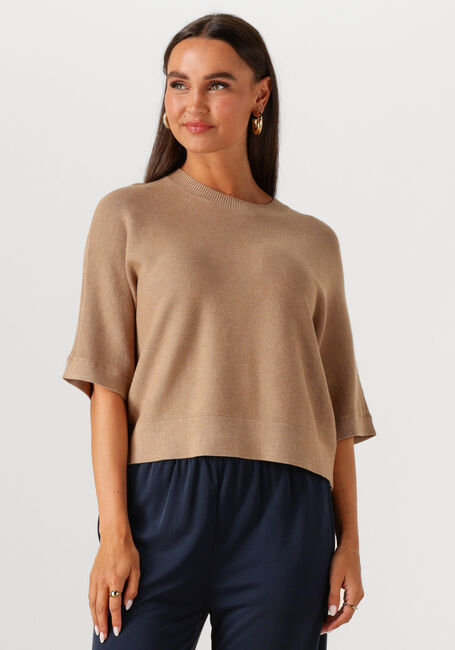 Camelfarbene MSCH COPENHAGEN Pullover MSCHTHAMIRA 2/4 PULLOVER - large