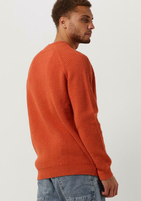 Orangene LYLE & SCOTT Pullover SHAKER STITCH MOCK NECK JUMPER - large