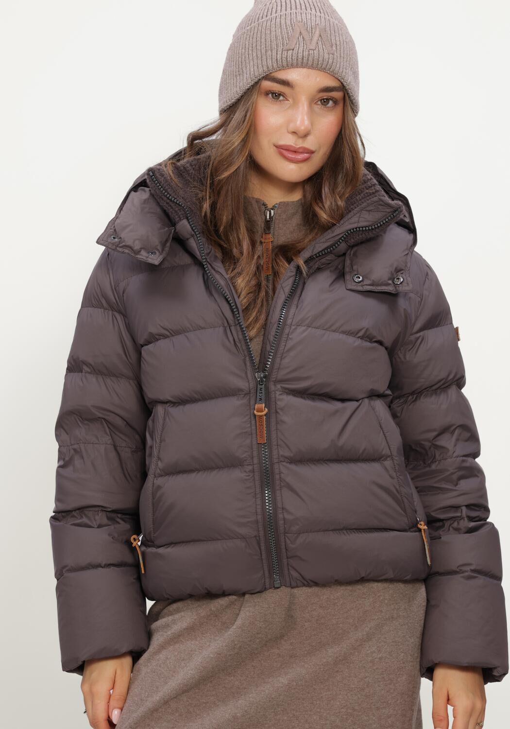 Taupe MOSCOW Wattierte Jack 14-08-BRANDY - large