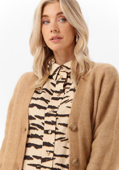 Camelfarbene SECOND FEMALE Strickjacke BROOK KNIT DROP SHOULDER CARDIGAN - large