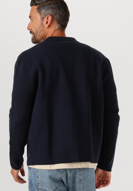 Dunkelblau SELECTED MEN Strickjacke SLHMIKE LIGHT LS KNIT RELAXED POLO CARDIGAN - large
