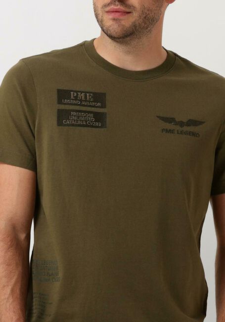 Grüne PME LEGEND T-shirt SHORT SLEEVE R-NECK SINGLE JERSEY - large