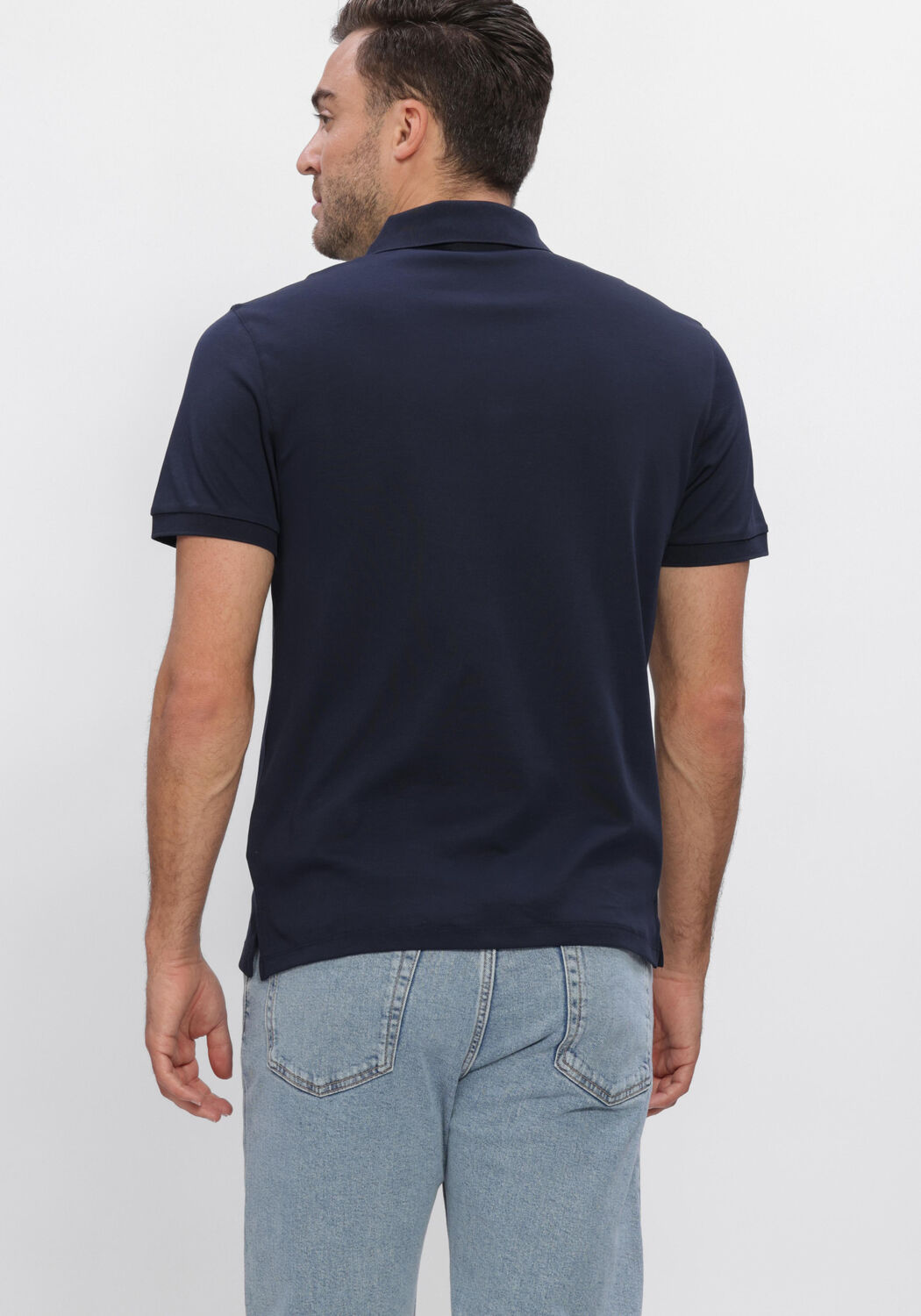 Dunkelblau CALVIN KLEIN Polo-Shirt SS SUPIMA CHEST EMB POLO - large