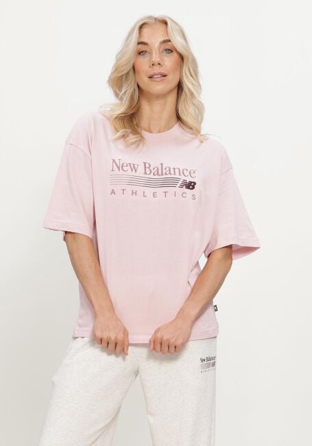 Hell-Pink NEW BALANCE T-shirt TRACKSIDE OVERSIZED T-SHIRT - large