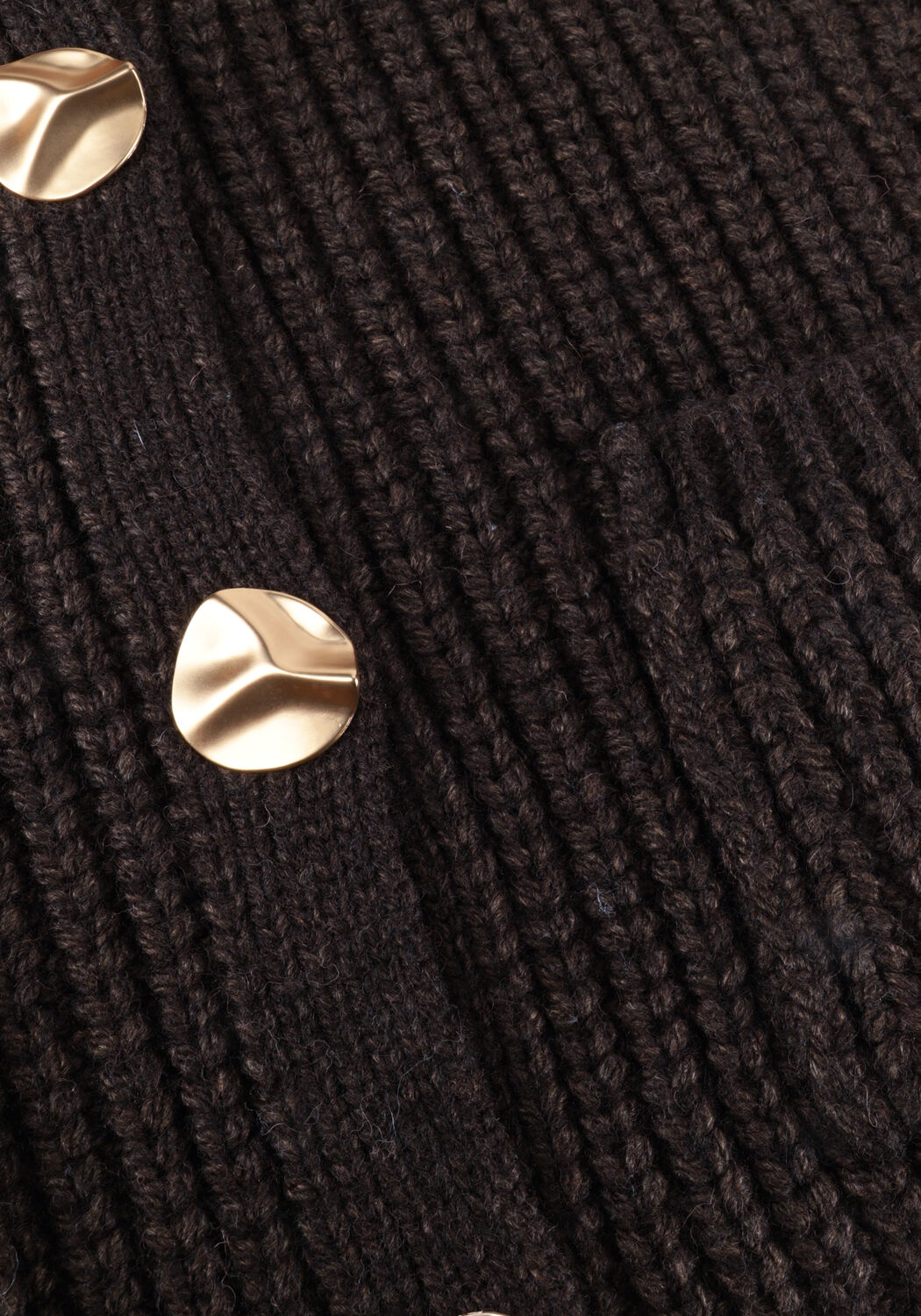 Braune SECOND FEMALE Strickjacke ULRIKKE KNIT VEST - large