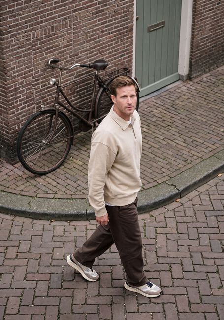 Khaki FOR&Eacute;T Pullover HOOK HALF ZIP - large