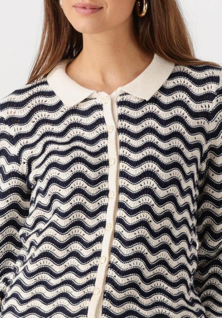 Blaue FABIENNE CHAPOT Strickjacke CARO CROCHET CARDIGAN LONG SLEEVE - large