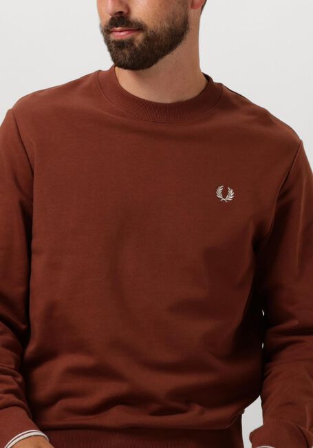 Braune FRED PERRY Pullover CREW NECK SWEATSHIRT - large