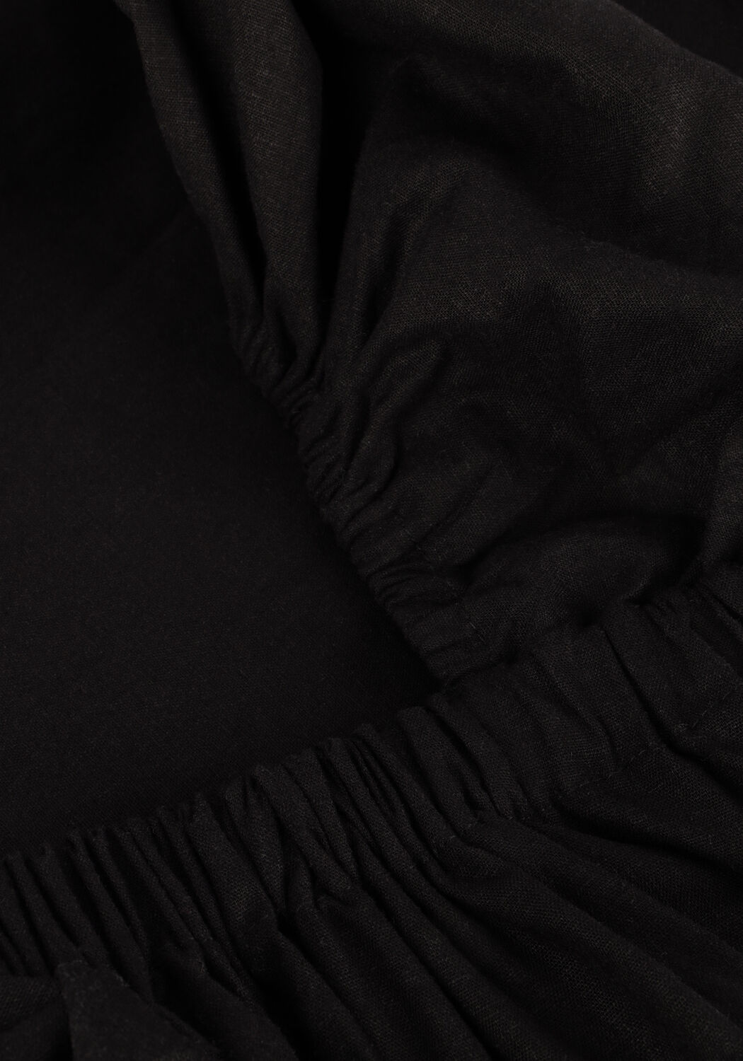 Schwarze GESTUZ Minikleid ELARAHGZ LINEN SHORT DRESS - large