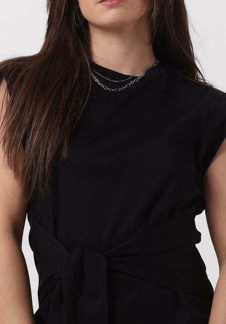 Schwarze SCOTCH & SODA Minikleid TIE WAIST MINI JERSEY DRESS - large