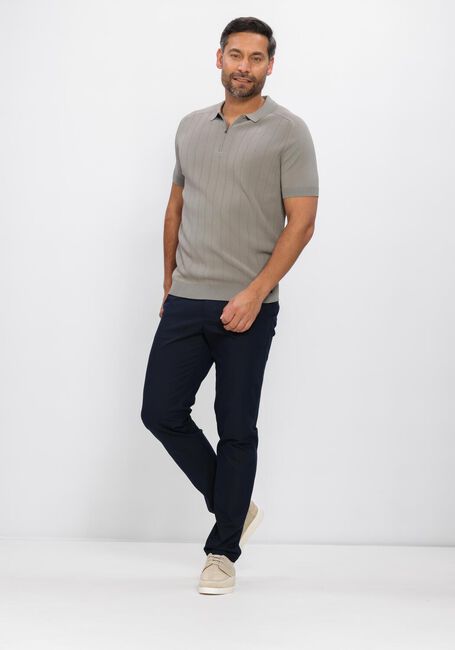 Taupe GENTI Polo-Shirt POLO ZIP SS 1260 - large