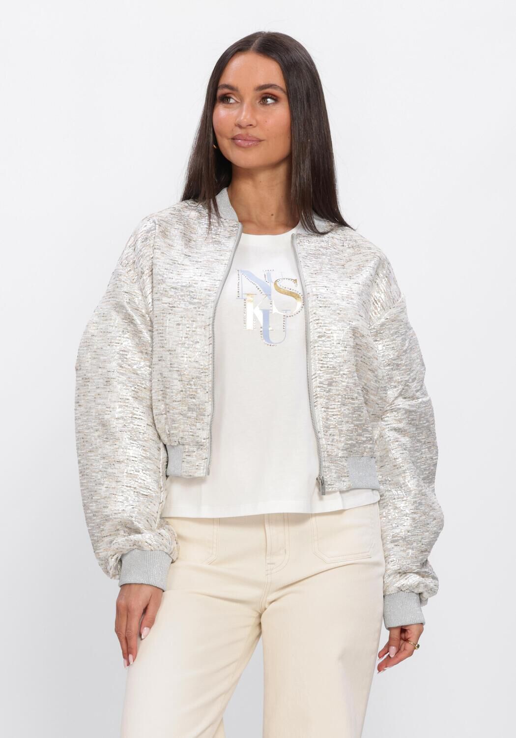 Silberne NUKUS Jack BABETTE BOMBER - large